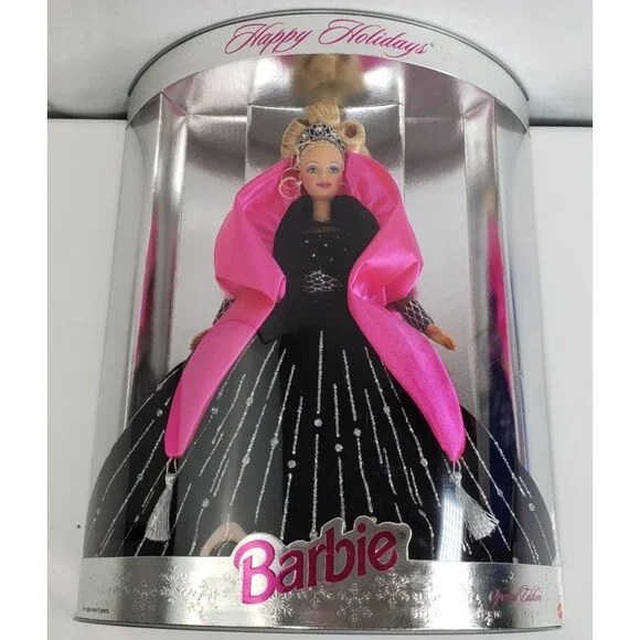 1998 Happy Holidays Special Edition Barbie Doll Box Misprint On Back NRFB 20200
